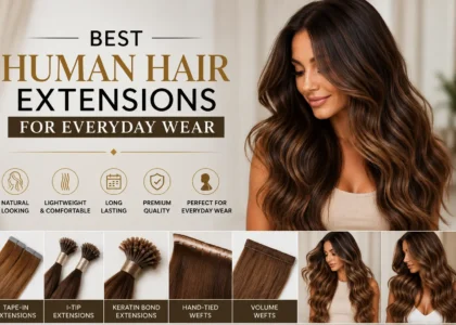 Premium human hair extensions ad