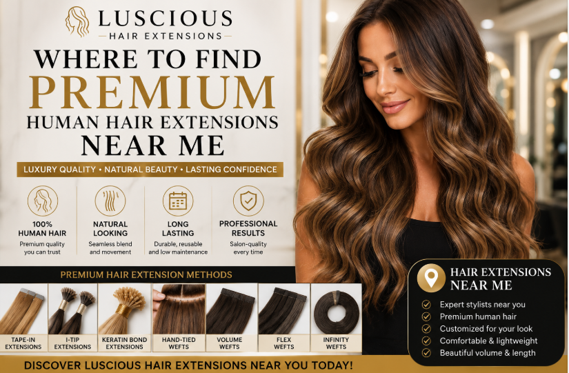Luscious hair extensions at your fingertips